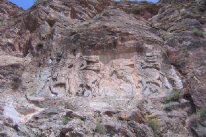 Khan Takhti rock relief - Salmas