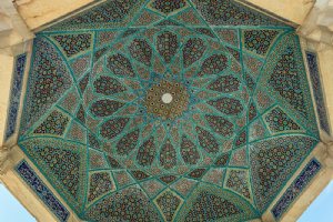 Ceiling of the pavilion - Hafezieh: Tomb of Hafez - Shiraz