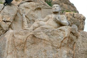 Statue of Hercules in Behistun - Kermanshah Province