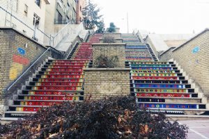 Colorful Stairs of Vali-e-Asr Street