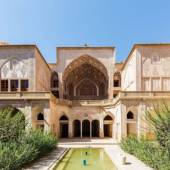 An exterior view of the Abbāsi House and its central courtyard - Kashan