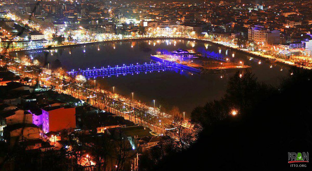 Night view of Lahijan - Gilan Province